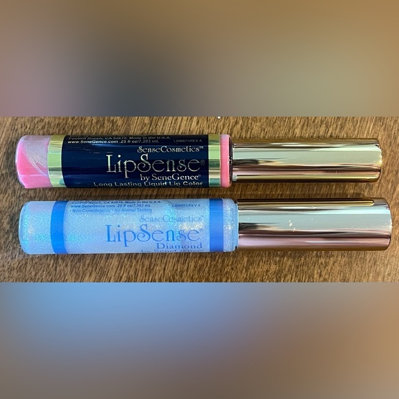LipSense Other - SeneGence LipSense Liquid Lip Color Duo Mauve Ice & Diamond Kiss Gloss NEW